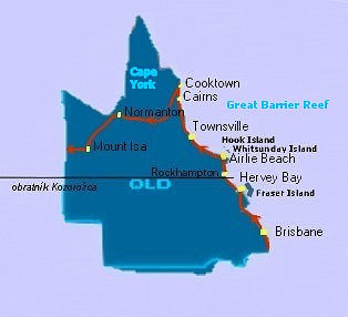 Mapa Queenslandu